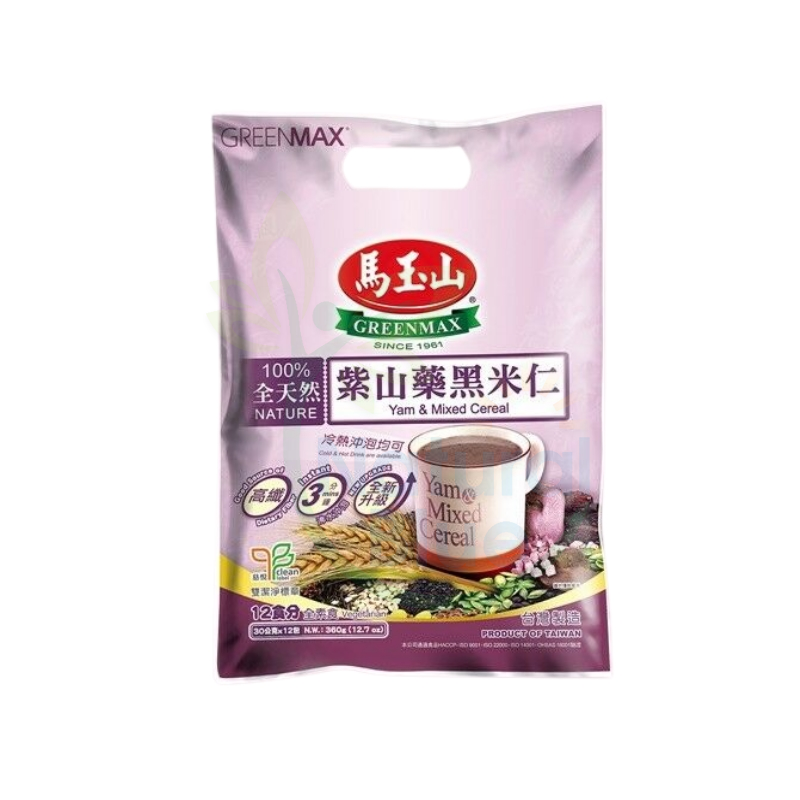 Greenmax Yam and Mixed Cereal马玉山紫山药黑米仁 30g X 12sachet